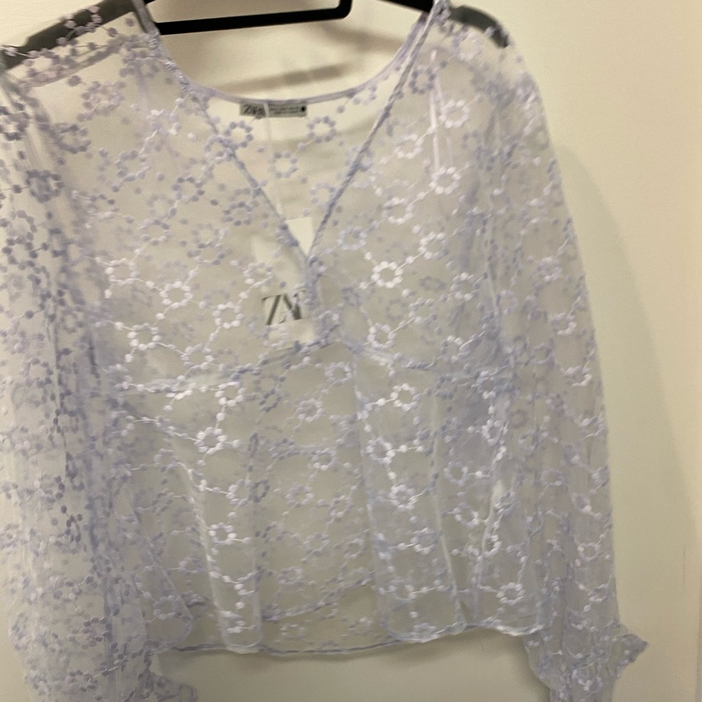 Zara eyelet top